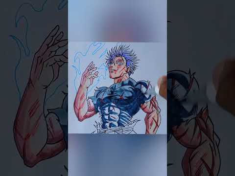 Drawing Satoru Gojo Reverse Cursed Technique PART 2 #shorts #drawing