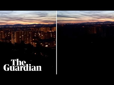 Cheers of excitement as lights come back on in Madrid