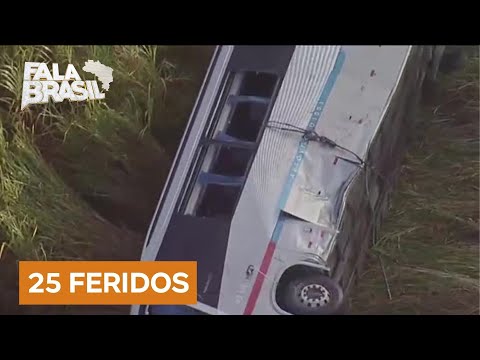 Ônibus cai em ribanceira na Dutra e deixa um morto e 25 feridos