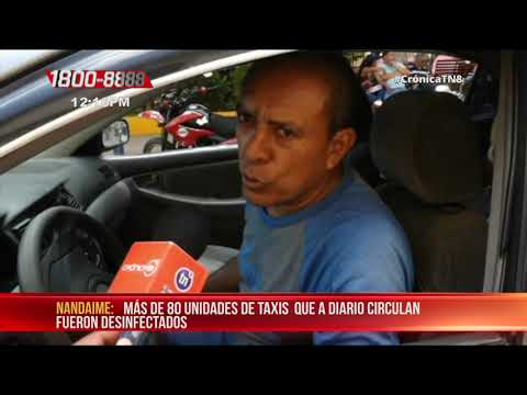 MINSA fumiga más de 80 unidades de taxis en Nandaime - Nicaragua