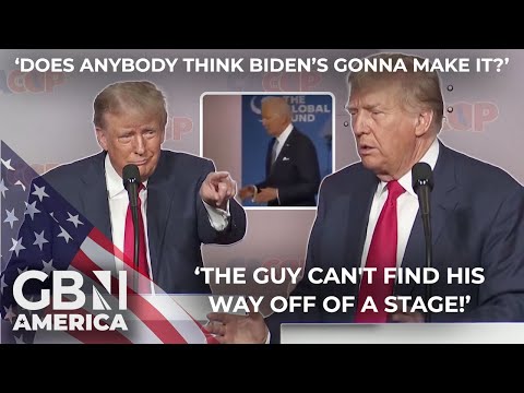 'Does anybody think he's gonna make it?' | Trump mocks Biden for getting lost on stage