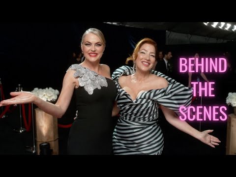 E! GLAMBOT: Lisa Ann Walter and Elaine Hendrix BTS at the 2025 Emmys