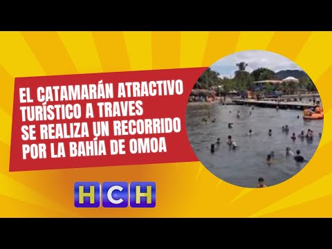 El catamarán atractivo turístico a traves del cual se realiza un recorrido por la bahía de Omoa