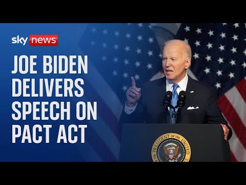 US President Joe Biden delivers speech on the PACT Act