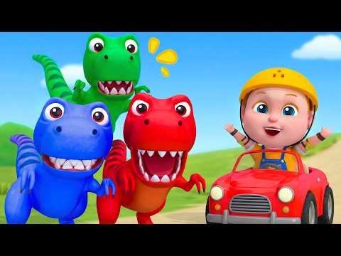 5 Dinossauros | Perdido no Mundo dos Dinossauros | Super Sumo Português - Música & Canção Infantil