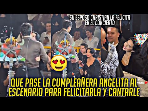 CHRISTIAN FELICITA A SU ESPOSA ANGELA EN EL CONCIERTO EN GUADALAJARA JALISCO