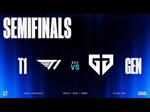 WORLDS 2024 | KNOCKOUT STAGE - SEMI FINALS - DAY 2 | T1 vs GEN