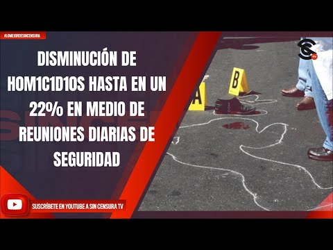 DISMINUCIÓN DE H0M1C1D10S HASTA EN UN 22% EN MEDIO DE REUNIONES DIARIAS DE SEGURIDAD