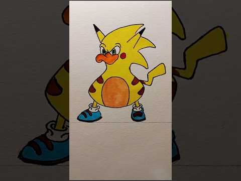 Día 152 | Pato Sonichu #dibujo #pato #art #draw #artist #sonichu #chrischan #pokemon #sonic #picachu