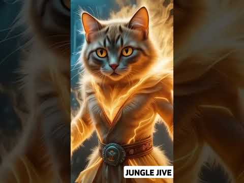 Cat Empowered by Lab Chemical.  #youtubeshorts #Catslife #animation