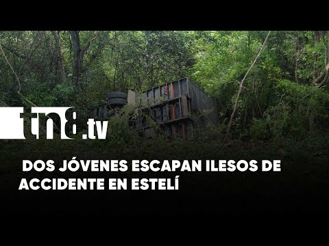 Accidente en «La Curva de la Muerte»: Dos jóvenes escapan ilesos en Estelí