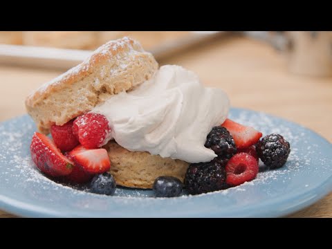 Quick & Easy Biscuits with Fresh Berries & Whipped Cream