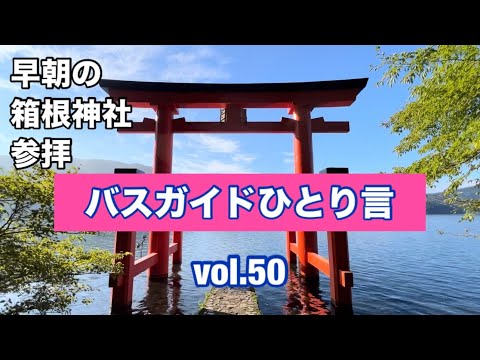 バスガイドひとり言 vol.50  早朝の箱根神社参拝