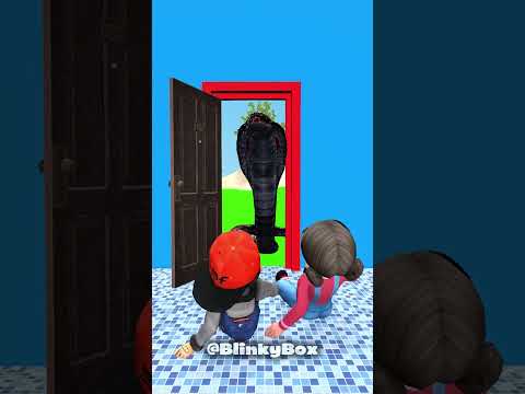 Oh noo, Tina and Nick what is that Snake 😳🐍😱 #comedy #shorts #scaryteacher3d