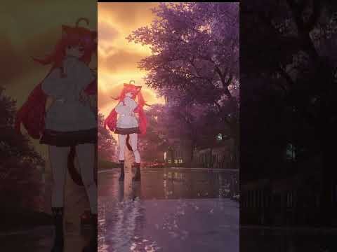夕立と桜