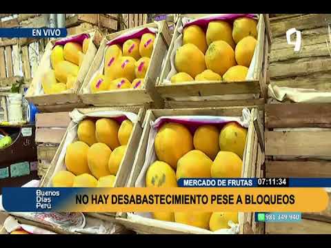 Mercado de Frutas y La Parada: hay abastecimiento de productos pese a bloqueo de vías (1/3)