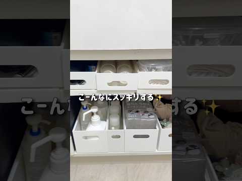 収納スペースを無駄なく活用！シンク下収納 #ニトリ #ニトリ商品 #伸縮ラック #シンク下 #収納 #整理ボックス