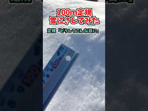 【2025】雪どのぐらい積もったのか測ってみた【北海道】【テトリス】【歌ってみた】