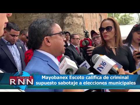 Mayobanex Escoto califica de criminal supuesto sabotaje a elecciones municipales