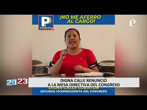 Digna Calle renunció a la vicepresidencia del Congreso (2/3)