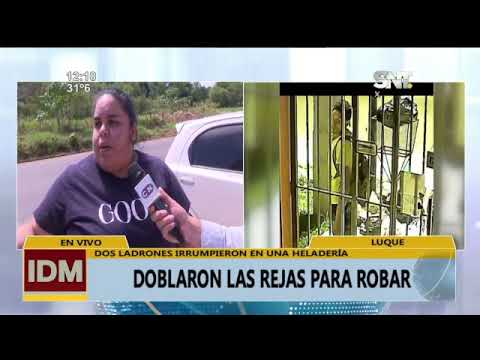 Luque: Doblaron las rejas para robar