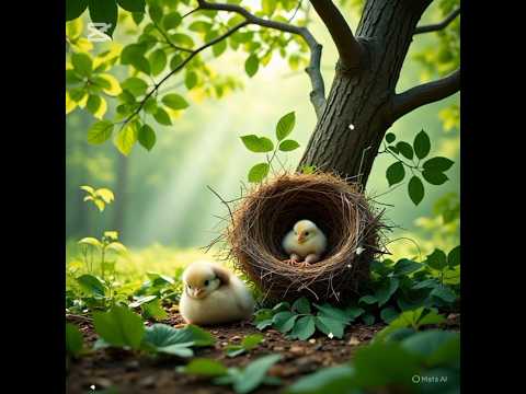 bear saved Sparrow baby 🐥🐥 (#viral 🐻 rescue mission story