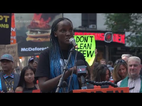 New York climate protest calls for ending fossil fuels