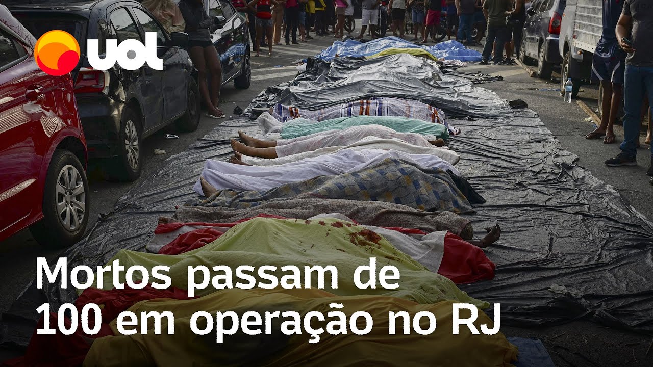 Moradores recuperam corpos em mata no Rio mortos passam de 100 após operação veja vídeo  TV Online Moradores recuperam corpos em mata no Rio mortos passam de 100 após operação veja vídeo