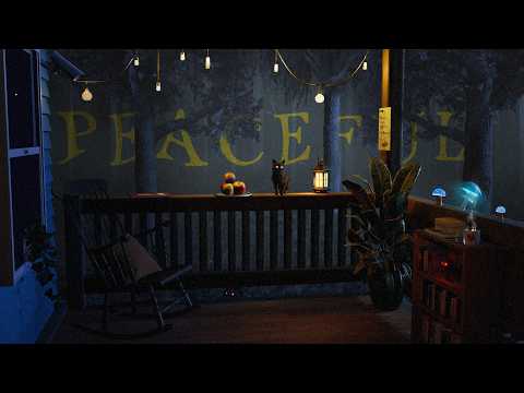 Sitting on Porch and Feeding Creatures | night garden, apples, racoons | ASMR Ambience | No AI