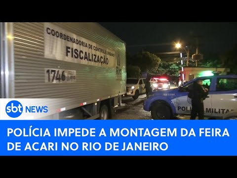 Polícia impede a montagem da feira de Acari na zona norte do Rio de Janeiro |#SBTNewsnaTV(29/01/24)