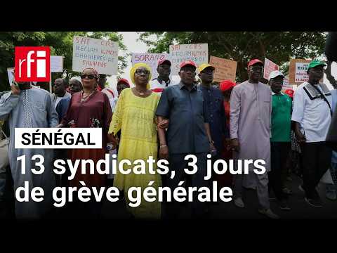 Sénégal : des centaines de travailleurs se mobilisent <strong>avant</strong> une grève générale de trois jours