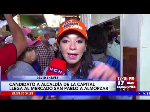 David Chávez llega a cazar votos a los mercados de Comayagüela