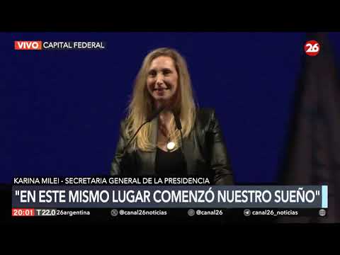 ARGENTINA - EN VIVO | Discurso de KARINA MILEI en el lanzamiento nacional de LA LIBERTAD AVANZA