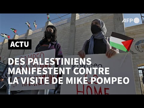 Des Palestiniens manifestent contre la visite de Pompeo dans une colonie israélienne | AFP