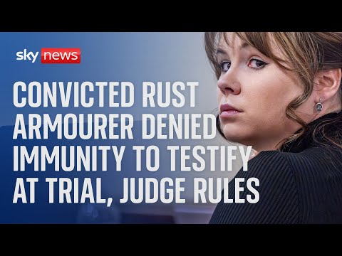 Convicted Rust armourer denied immunity to testify at Alec Baldwin's trial, judge rules