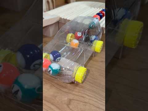 マーブルラン ASMR♫HABAウェーブスロープ&ビリヤードの玉&スケルトンカー　#marblerun #satisfying