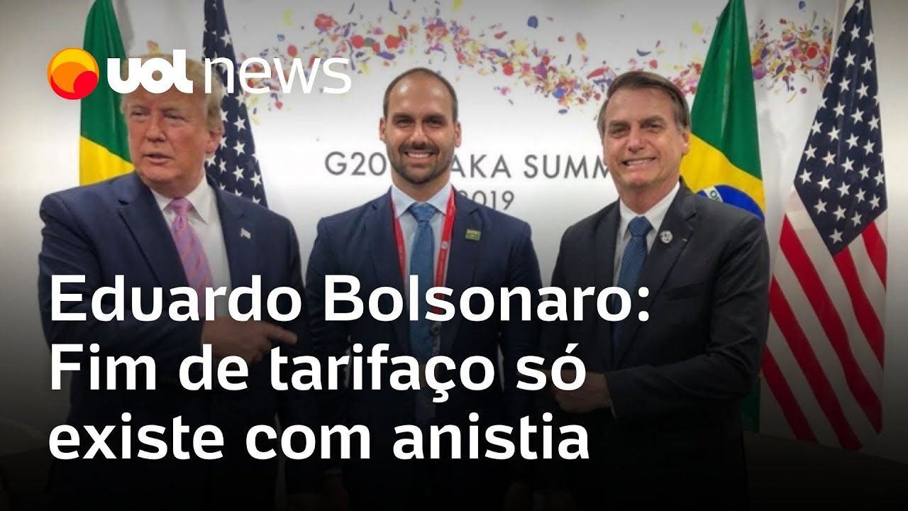 Eduardo Bolsonaro afirma que o fim das tarifas impostas por Trump só virá com a anistia
