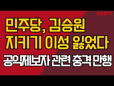 민주당, 김승원 지키기 <strong>이성</strong> 잃었다/공익제보자 관련 충격 만행