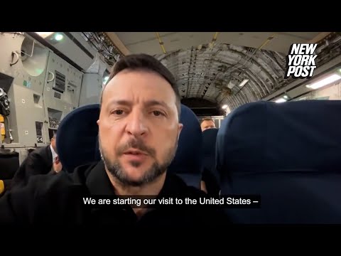 Zelenskyy addresses Ukrainians en route to US to work with global leaders on ending war with Russia