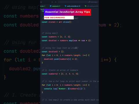 JavaScript Essential Array Tips #webdevelopment #coding #nodejs