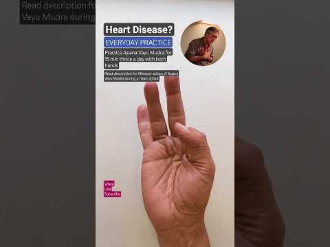 Apana Vayu mudra is a therapeutic mudra for heart patients. #hearthealth #heartattack #heartdisease