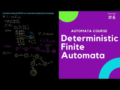 Automata [GLUSKOV] - Deterministic Finite Automata [DFA Exercise 6]