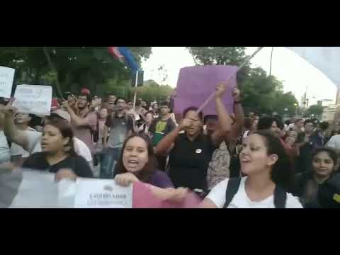 Manifestación de estudiantes en Asunción