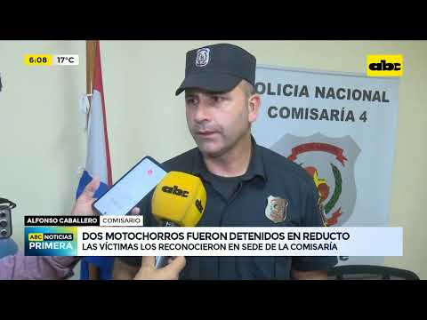 Dos motochorros fueron detenidos en San Lorenzo