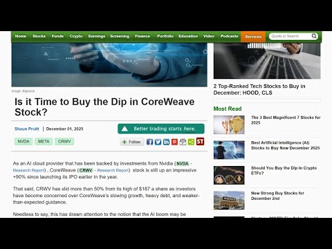 Zacks Strategist Shaun Pruitt Discusses the Dip in CoreWeave Stock