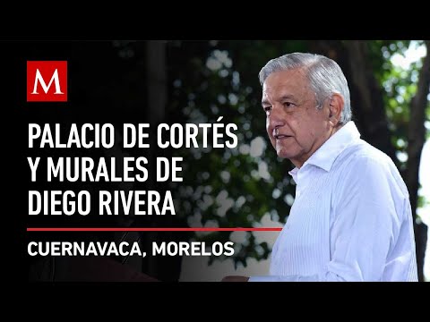 AMLO preside Restauración del antiguo Palacio de Córtes y murales de Diego Rivera