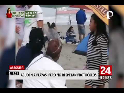 Arequipa: acuden en masa a playas de Mollendo, sin respetar medidas contra COVID-19