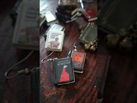 Make some miniature book charms with me. Full tutorial on my channel  #crafting #miniatures #books