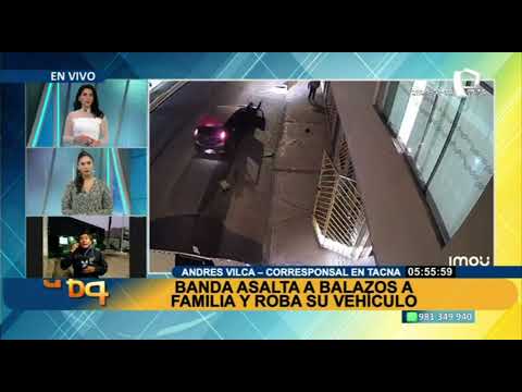 Delincuencia en Tacna: sujetos a bordo de moderno vehículo asaltaron a balazos a una familia