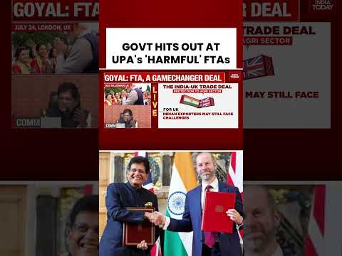 Piyush Goyal  Hits Out At UPA's 'Harmful' FTAs | India-UK FTA Deal